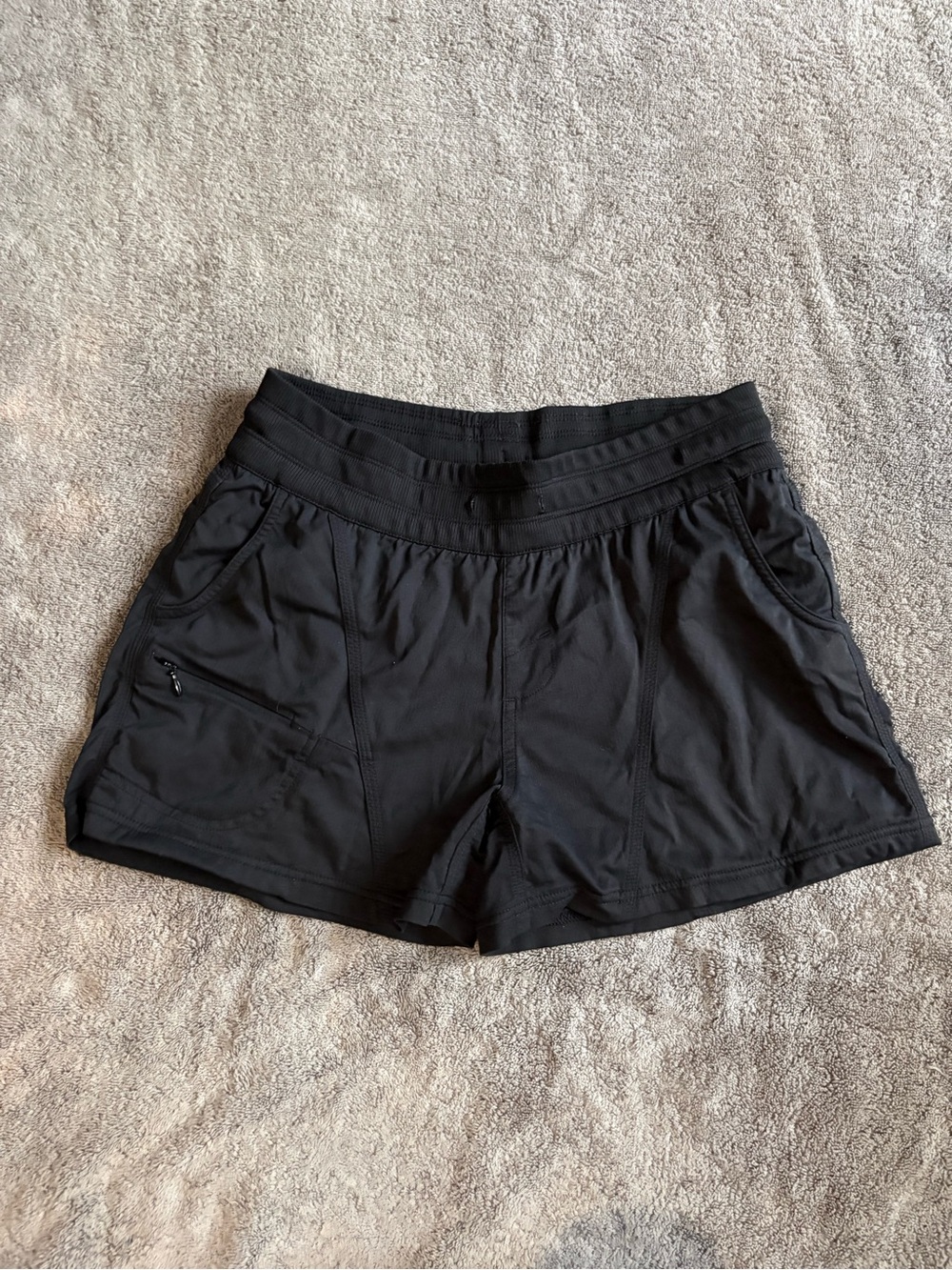 The North Face Black Women's Athletic Shorts with Zip Pocket